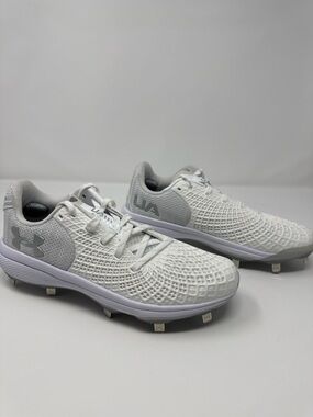Under Armour UA Glyde 2 MT Women’s Softball Cleats White Silver 9 NWT